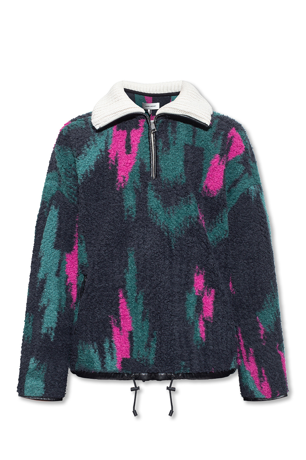 Multicolour 'Marlon' sweatshirt with zipped collar MARANT - logo